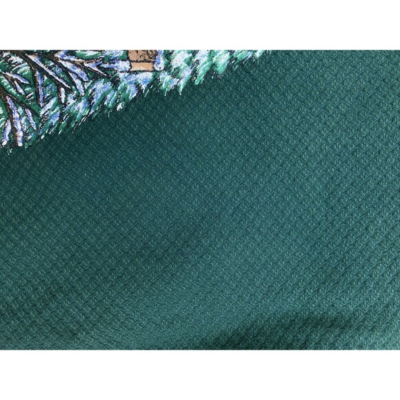 Vintage Winter Teddy Sweatshirt M/L Green Pullover Bears X-mas Tompkins Avenue - Picture 8 of 14